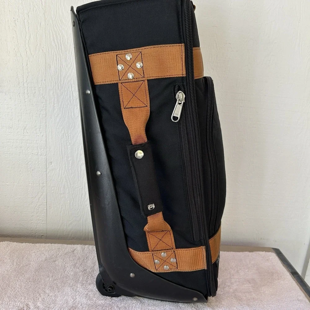 Club Glove Carry-On Rolling Travel Bag Cordura 1000D Nylon Black/Brown 24